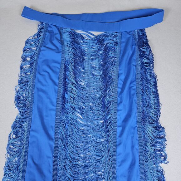 Pretty Little Thing Fringed Maxi Skirt Coverup Bikini Set Plus Size 22 Vacation - Picture 5 of 16